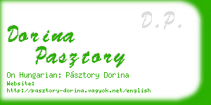dorina pasztory business card